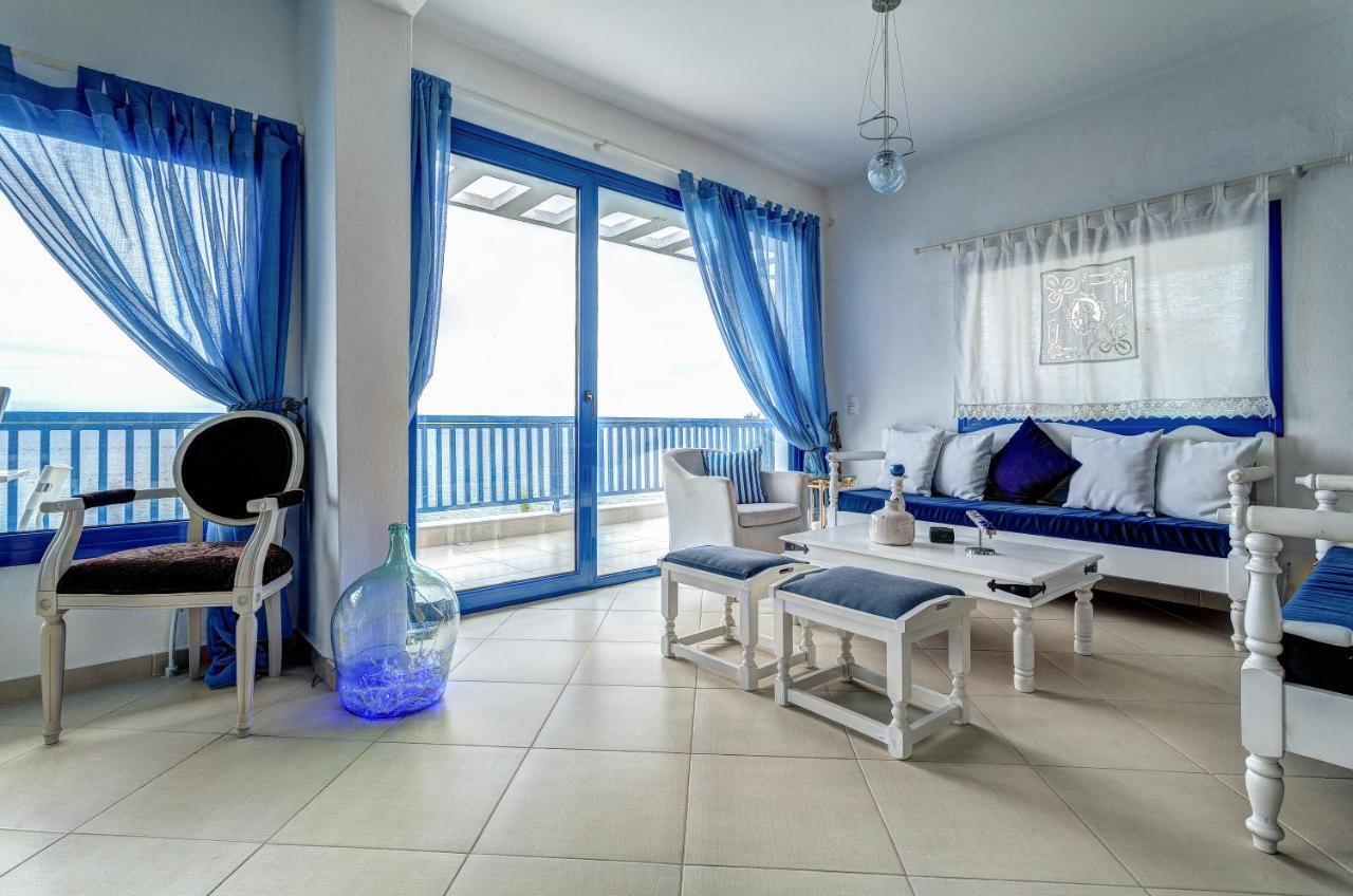 Navy Greece Villa With Swimming Pool & Sea View Макригиалос Екстериор снимка